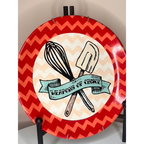 Certified International "WEAPONS OF CHOICE" Baking themed Decorative Platter - Picture 4 of 9